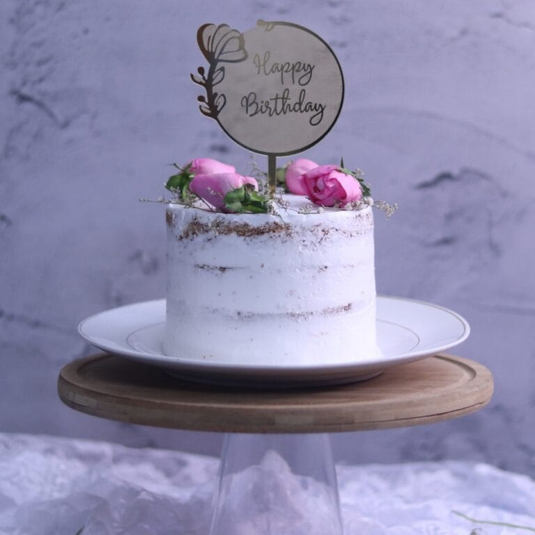 White Rose Tall Cake