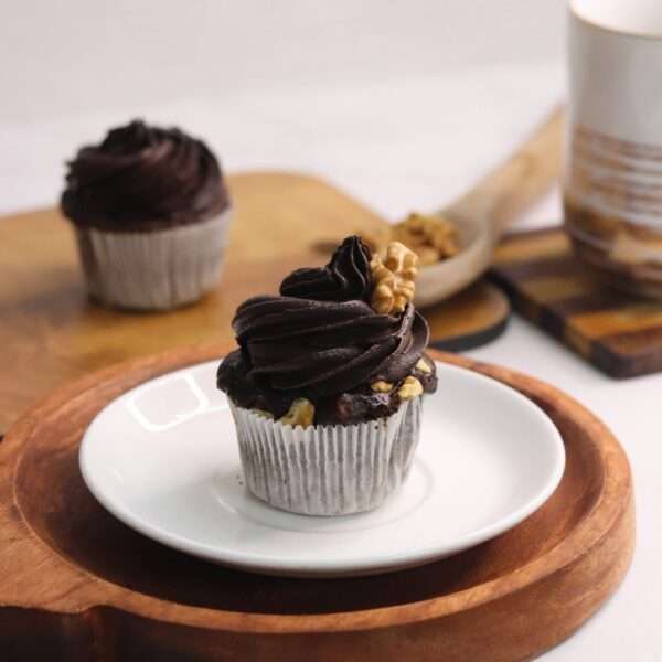 chocolate walnut cupcake