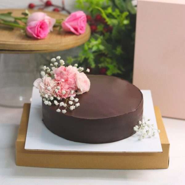 flower cake design with carnation