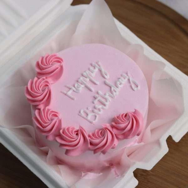 Pink bento cake