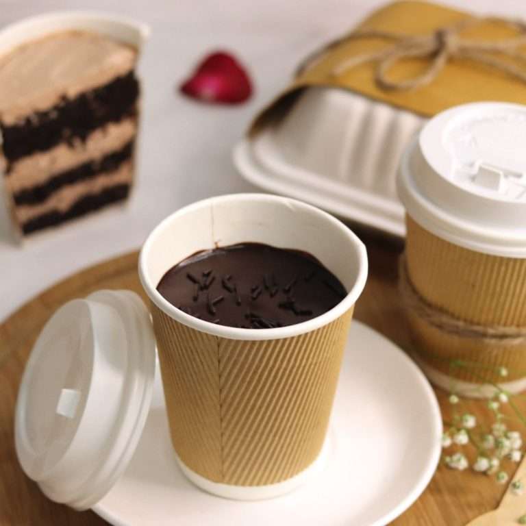 Chocolate ganache cup dessert